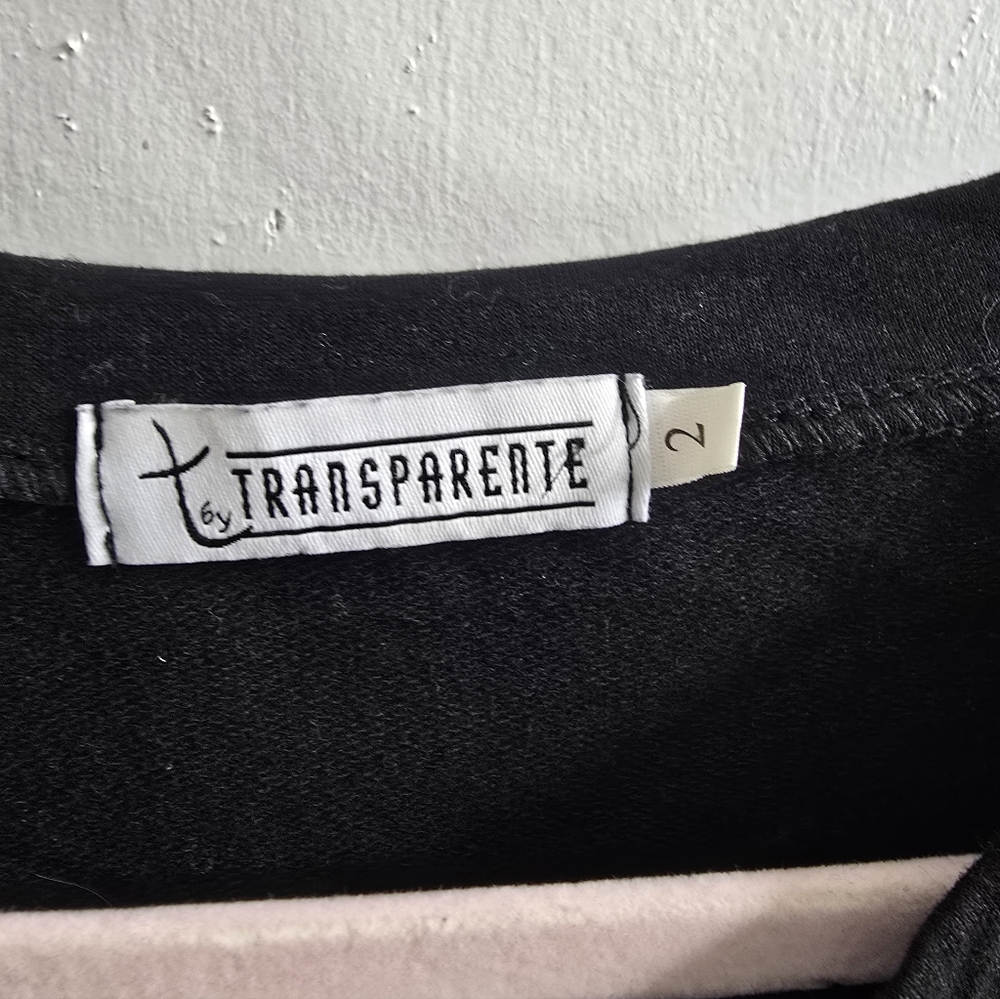 T By Transparente,Black Graphic Oversized Shirt - Picture 4 of 5